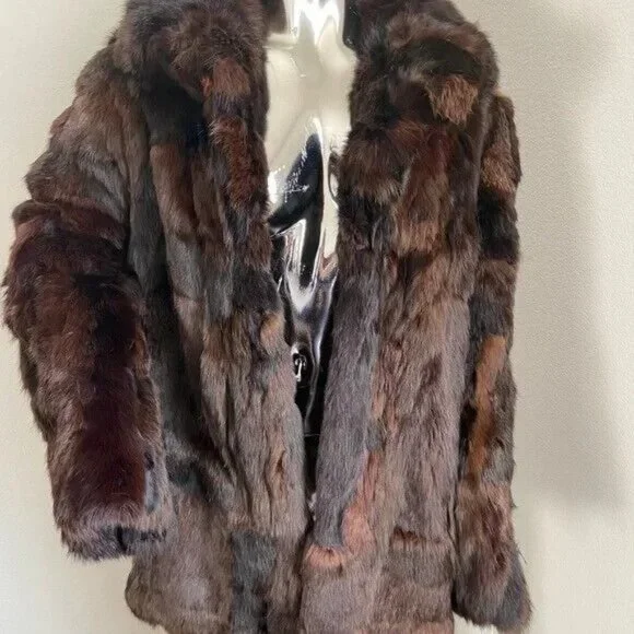 SOLD- Bunny Hug Vintage Rabbit Fur Coat - Picture 1 of 6